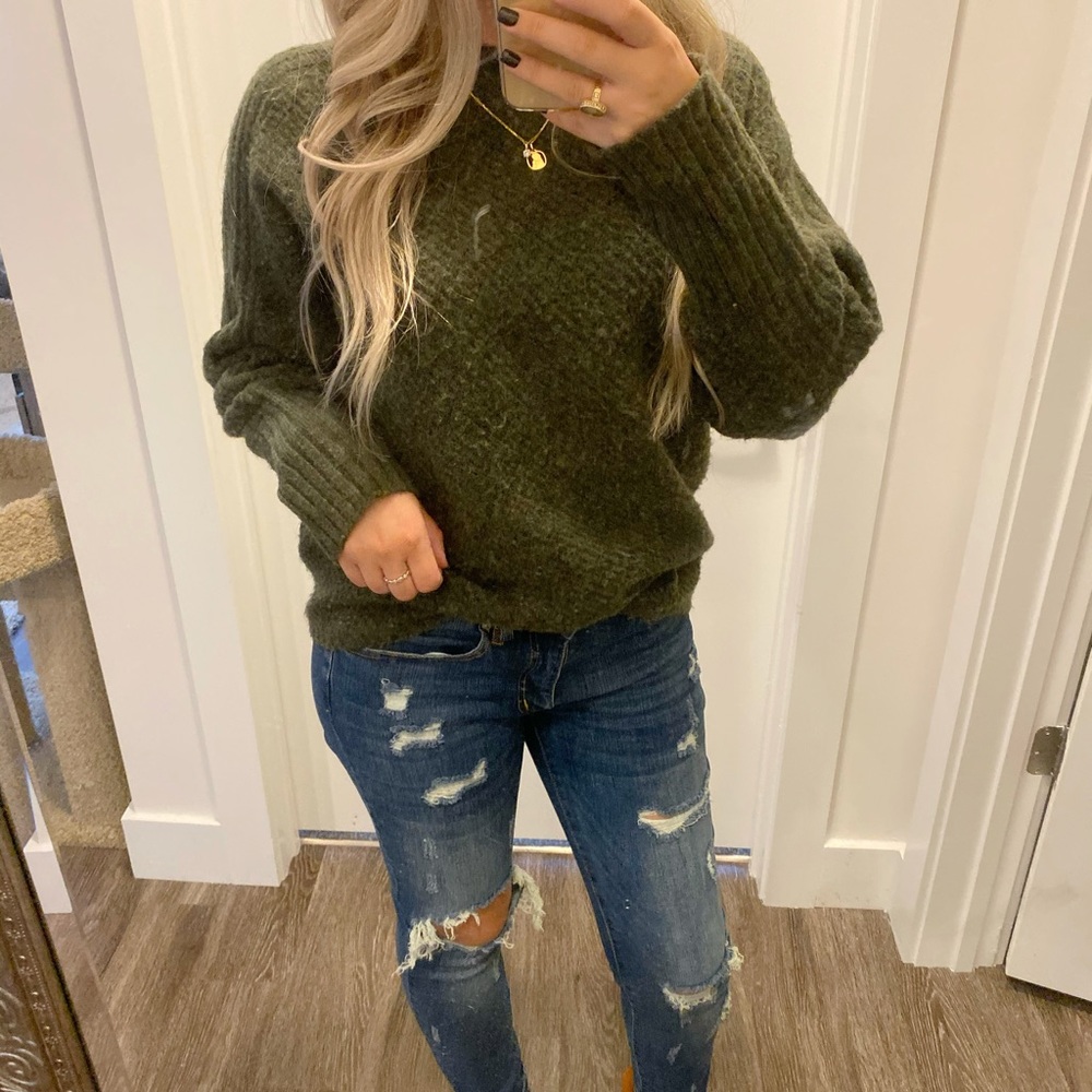 Cozy Olive Green Sweater